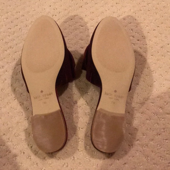 Kate Spade Madre velvety red burgundy shoes sandal - Picture 5 of 6